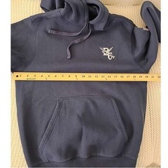 Sport-Tek Navy Pullover Hoodie American Flag Patch Embroidered Logo NWOT Size L