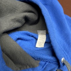 Men’s XL Blue Pullover Fleece Hoodie Drawstring Kangaroo Pocket Blank Fruit Loom