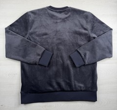 Marine Layer Velour Corduroy Henley India Ink Sweater Blue Stretch Men M $98 NWT