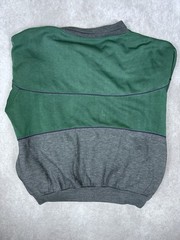 Vintage Haband Colorblock Polo Sweatshirt Men’s Medium Green Purple Gray 90s