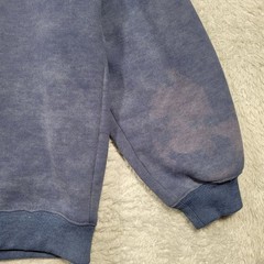 Trendy Queen Blue Mineral Wash Oversized Sweatshirt Crew Neck Fleece Medium *