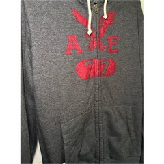 American Eagle Outfitters Men’s Classic Fit Gray Full Zip Hoodie Size L