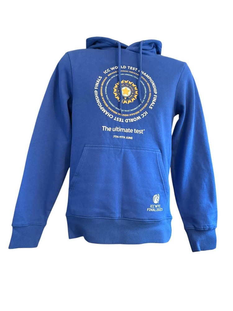 ICC World Test Championship Final 2023 Hoodie XS BNWOT Blue India Cricket-BOX7