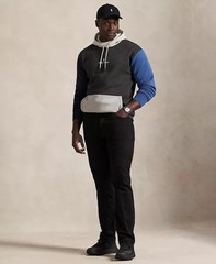 Polo Ralph Lauren Big and Tall Men’s Double Knit Hoodie Gray Blue $198 New