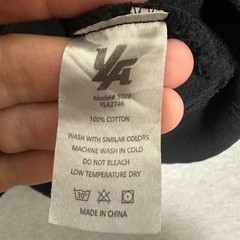 YoungLA Embroidered Crewneck Sweatshirt Long Sleeves Black Mens Size Small