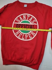 Vintage Christmas Sweatshirt L Santa’s Official Helper 88 Retro Ugly Sweater EUC