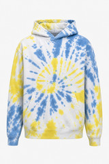 Unbranded 2000s Hip Hop Tie-Dye Hoodie Cotton Medium Yellow Blue