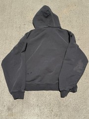 Kanye Yeezy Season 6 Full Zip Black Heavyweight Distressed Hoodie Jacket XL