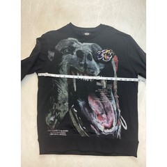 Hustle Gang Black Graphic Print Crewneck Sweatshirt Mens Large L Pullover