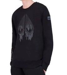 Moose Knuckles Denison Sweatshirt Model #M30MS618292 Black Crew Neck Small Wow!