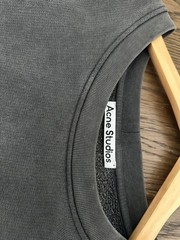 Acne Studios FN-UX-SWEA000017 Faded Black Boxy Crewneck Sweatshirt Oversized M