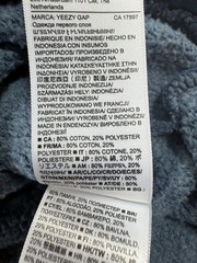 Yeezy Gap Fleece Yoke Tee Engineered By Balenciaga Mens Sz XS Boxy Sweatshirt