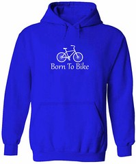 Ride Bicycle Unisex Pullover Sweatshirt Hoodie Sweater Graphic Gift Born To Bike