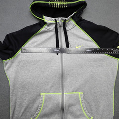 Nike Just Do It Therma Fit Hoodie Sweatshirt Men XL Full Zip Gray Fleece Workout