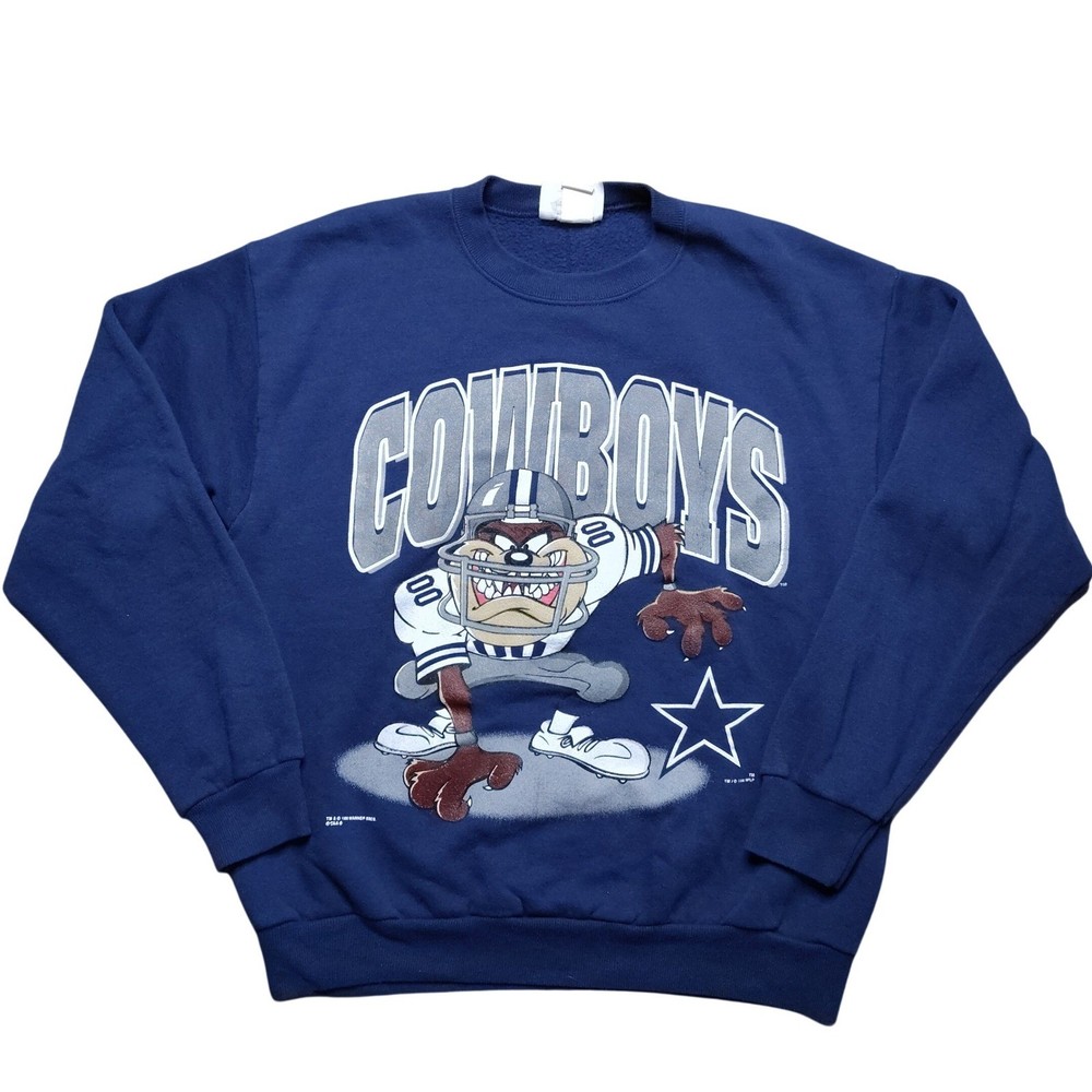 Vintage Taz Looney Tunes Dallas Cowboys NFL 1996 Sweatshirt Adult Size Large CSA