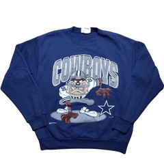 Vintage Taz Looney Tunes Dallas Cowboys NFL 1996 Sweatshirt Adult Size Large CSA
