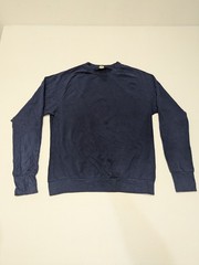 Sweat Tailor Men’s Blue Solid Crew Neck Long Sleeve Pullover Sweatshirt Size L