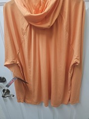 NWT WRANGLER RIGGS XXL WORKWEAR MICROFIBER ORANGE LONG SLEEVE HOODIE SPF 50