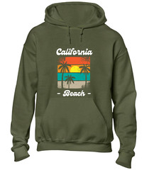 CALIFORNIA BEACH SUNSET HOODY HOODIE SUMMER HOLIDAY CLOTHING CASUAL NICE TOP