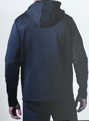 Spyder Men’s Large Full Zip Hoodie Front Pockets NWT Blue Ribbed