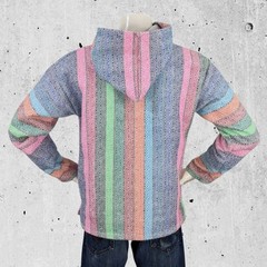 Molina Drug Rug Hoodie Men Size Medium Poncho Baja Sweatshirt Oversized Mexico