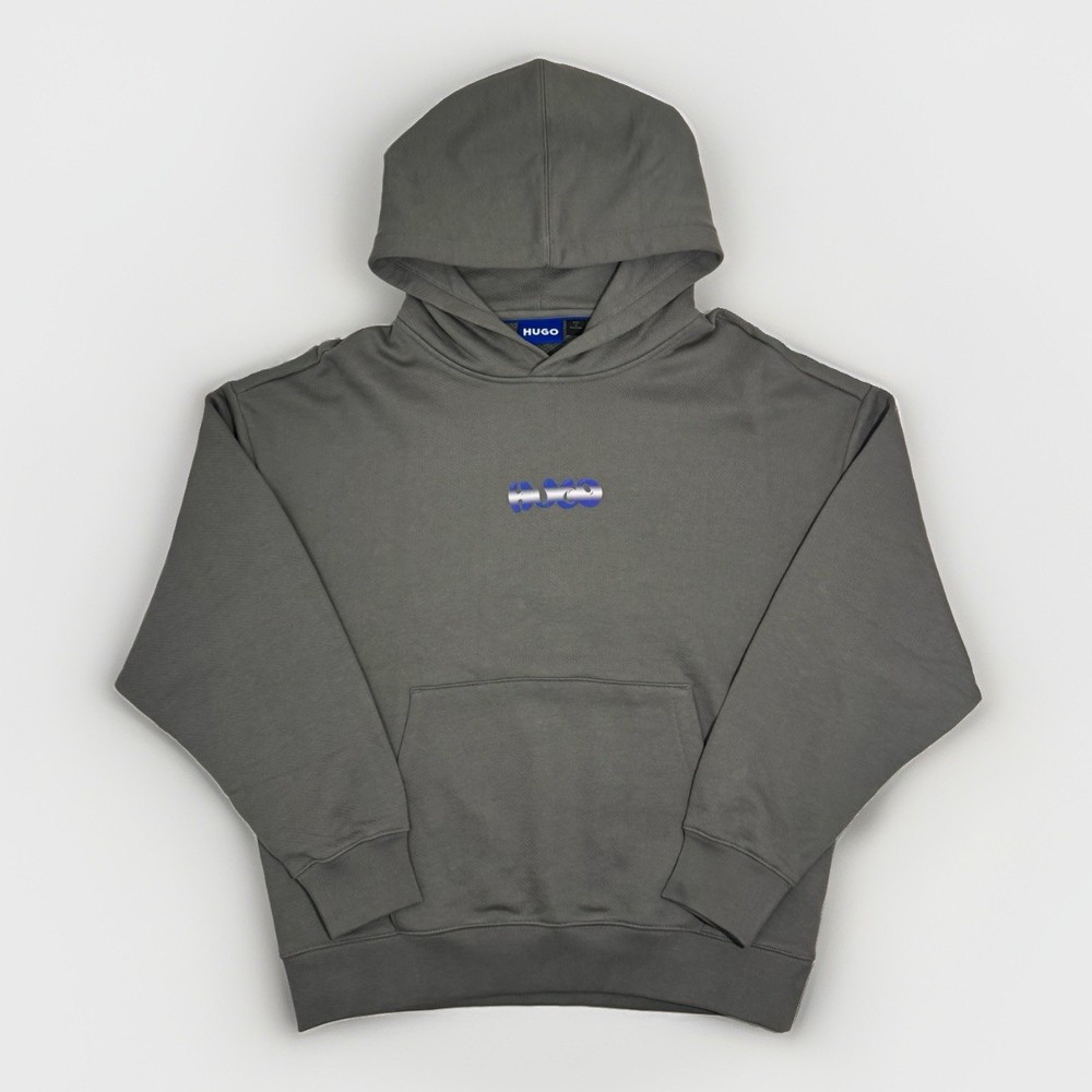 Hugo Boss Niftyhood Logo French Terry Hoodie Men’s M Gray NWT