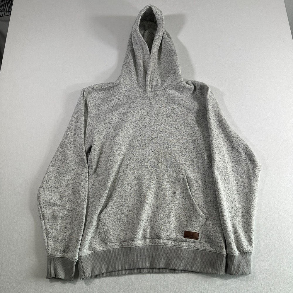 Quiksilver Mens Keller Hoodie Light Gray Heather Size L Sweater Pullover