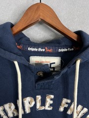 Original Vintage TRIPLE 555 FIVE SOUL Embroidered Hoodie XL Blue NYC