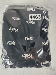 Nike All Over Print Spell Out Hoodie Men L Black White Drawstring Pouch Pocket