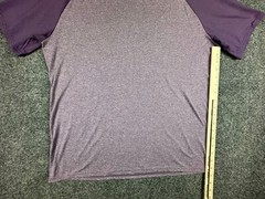 01.ALGO Performance Wick 3/4 Sleeve Shirt Men’s Large Purple Anti Odor Uv SPF 40