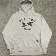BURLEBO Fleece Hoodie Sweatshirt Mallard Ducks Men Size XL Midweight Beige