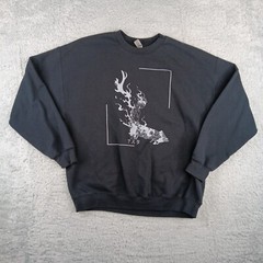 Gildan Sweatshirt Mens Extra Large Black Japanese Anime Graphic Tee