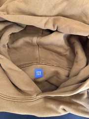 YEEZY Gap YZY Brown Perfect Hoodie Men Small Double Layer Kanye West Cotton