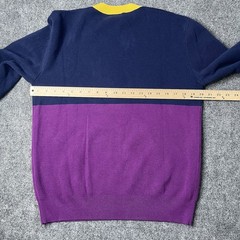 United Colors Of Benetton Sweater Green Crewneck Sweatshirt Colorblock Mens M