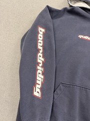 Vintage Quiksilver Hoodie Mens Medium Blue Boardriding Graphic Skate Surf