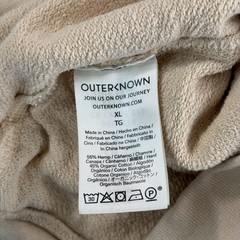 Outerknown Sur Snap Hoodie Mens XL Beige Washed Hemp Organic Cotton Pullover
