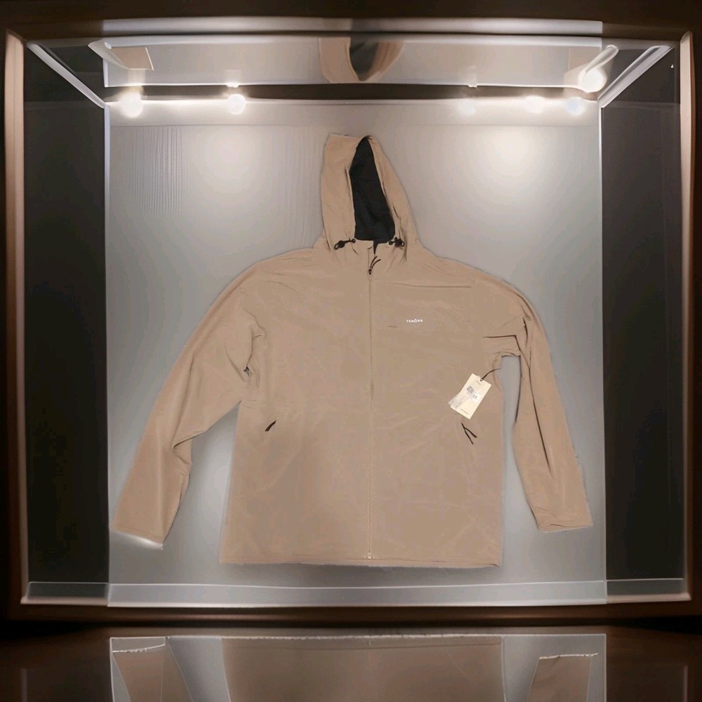 TENORE FLOW JACKET Mens Hoodie Hoody Zip Up Size XL – Beige Color MSRP $148
