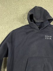 NWOT Streetwear Hoodie Fear One Fear None Premium Heavyweight Size Large Navy