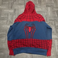 Rare Vintage Mad Engine Amazing Spider-Man 2 Movie Zip Up Hoodie Size Medium