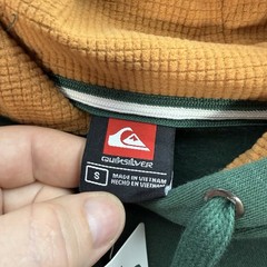 Quiksilver Sweatshirt Adult Small Green Hoodie Pullover Skater Surfer Grunge NEW