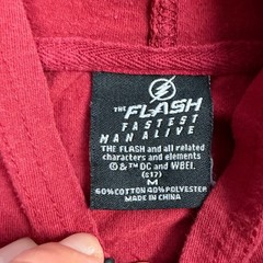 DC Comics The Flash Hoodie Mens Medium Red Graphic Full Zip