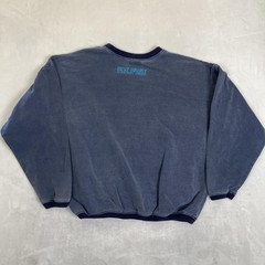Vintage Spot Sport Beach Volleyball Sweatshirt Mens One Size Blue Fleece Graphic