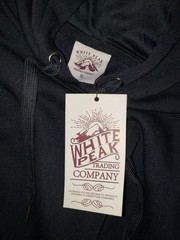 White Peak Trading Sweatshirt Mens Navy Blue Front Pocket Fleece Hoodie size XL