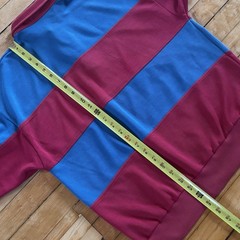 VTG 90s Rugby Collared Sweatshirt XL Pink/Blue Striped Preppy M Steeplechase