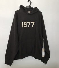 New Fear of God Essentials 1977 Hoodie ‘Iron’ 192BT212050F. (100% Authentic )