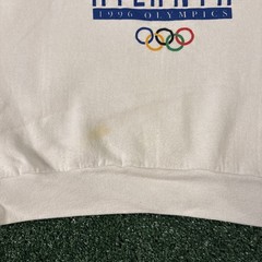 Vintage Atlanta Olympics Sweatshirt Mens XL White 90s USA 1996 Stars Sports