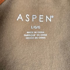 Aspen Quarter Zip Hoodie Mens Large Colorblock Beige Gray Orange Outdoor UGG