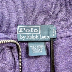 Polo Ralph Lauren Purple Quarter Zip Sweatshirt Green Pony