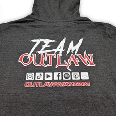 The Outlaw Way Podcast Team Outlaw Hoodie Men Small Gray Racing