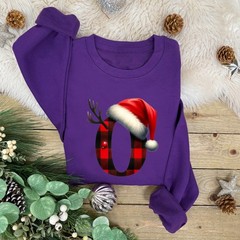 Personalised Alphabet TARTAN Family Christmas Jumper | Xmas Sweatshirt | Novelty